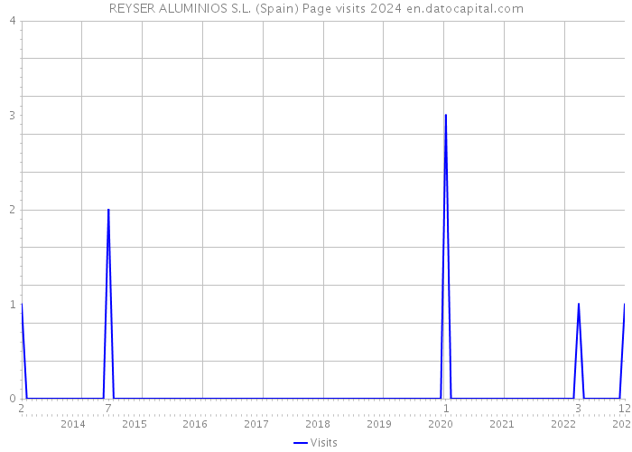 REYSER ALUMINIOS S.L. (Spain) Page visits 2024 