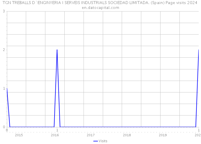 TGN TREBALLS D`ENGINYERIA I SERVEIS INDUSTRIALS SOCIEDAD LIMITADA. (Spain) Page visits 2024 