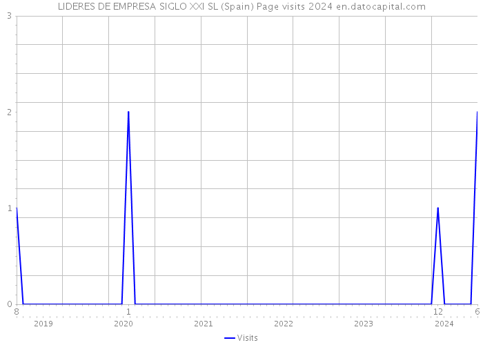 LIDERES DE EMPRESA SIGLO XXI SL (Spain) Page visits 2024 