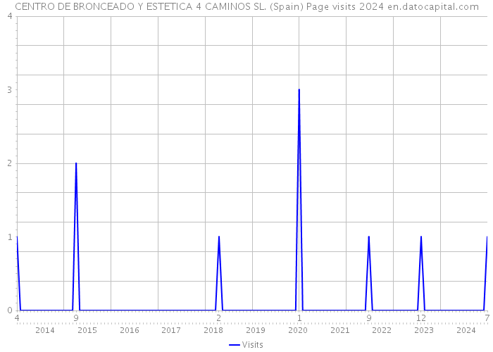 CENTRO DE BRONCEADO Y ESTETICA 4 CAMINOS SL. (Spain) Page visits 2024 