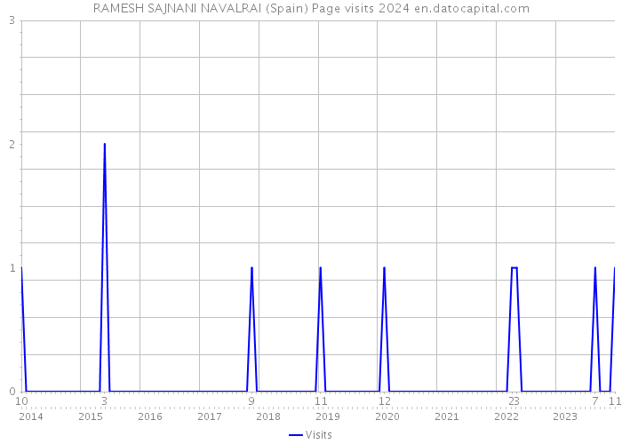 RAMESH SAJNANI NAVALRAI (Spain) Page visits 2024 