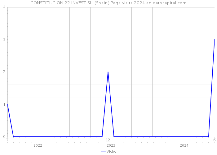 CONSTITUCION 22 INVEST SL. (Spain) Page visits 2024 