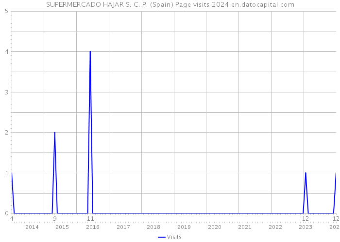 SUPERMERCADO HAJAR S. C. P. (Spain) Page visits 2024 