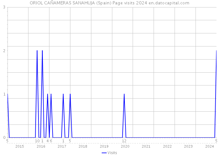 ORIOL CAÑAMERAS SANAHUJA (Spain) Page visits 2024 