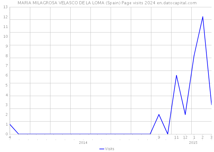 MARIA MILAGROSA VELASCO DE LA LOMA (Spain) Page visits 2024 