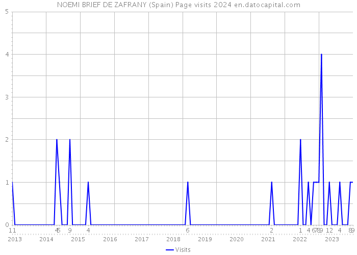 NOEMI BRIEF DE ZAFRANY (Spain) Page visits 2024 