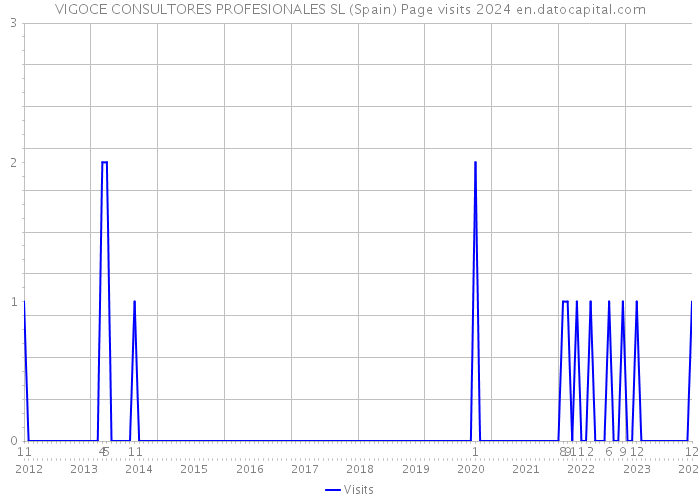 VIGOCE CONSULTORES PROFESIONALES SL (Spain) Page visits 2024 