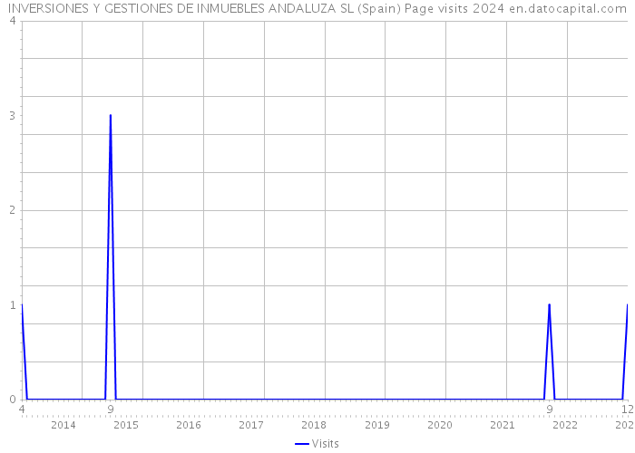 INVERSIONES Y GESTIONES DE INMUEBLES ANDALUZA SL (Spain) Page visits 2024 