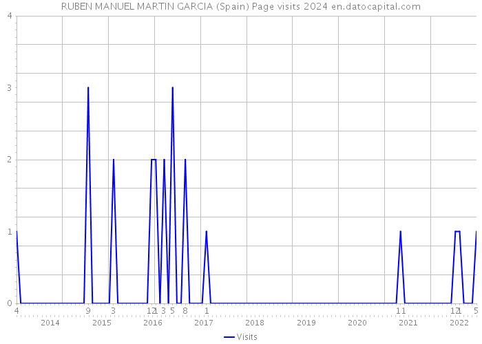 RUBEN MANUEL MARTIN GARCIA (Spain) Page visits 2024 