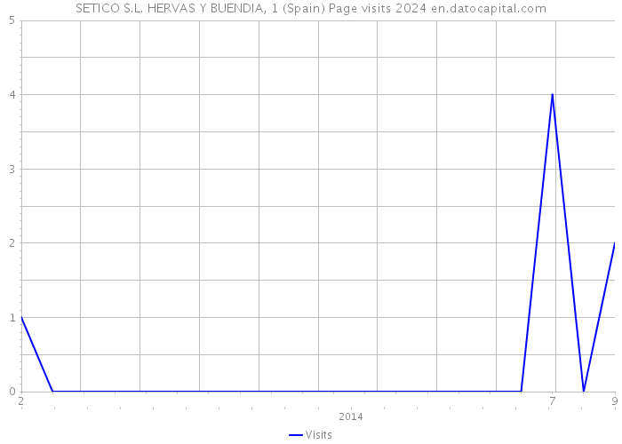 SETICO S.L. HERVAS Y BUENDIA, 1 (Spain) Page visits 2024 