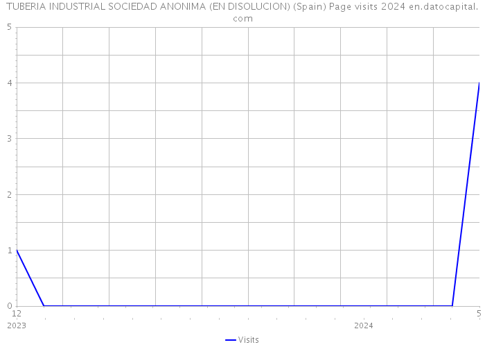 TUBERIA INDUSTRIAL SOCIEDAD ANONIMA (EN DISOLUCION) (Spain) Page visits 2024 