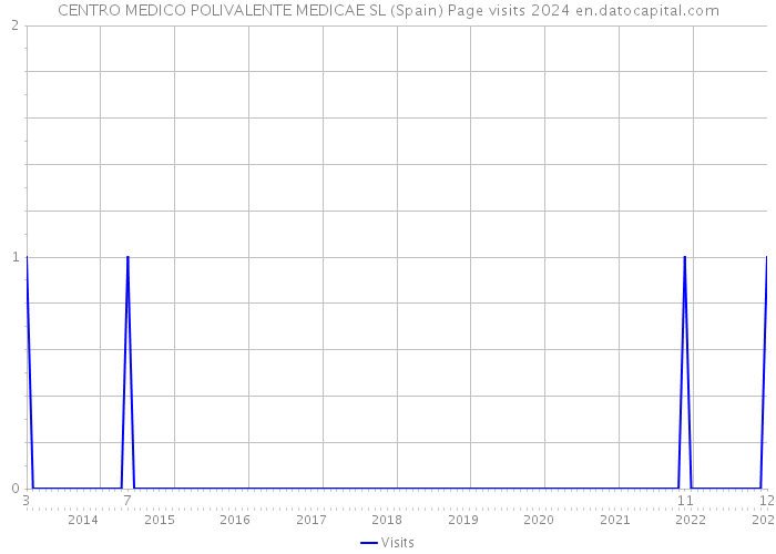 CENTRO MEDICO POLIVALENTE MEDICAE SL (Spain) Page visits 2024 