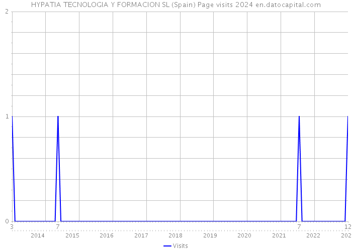 HYPATIA TECNOLOGIA Y FORMACION SL (Spain) Page visits 2024 