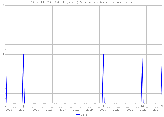 TINGIS TELEMATICA S.L. (Spain) Page visits 2024 