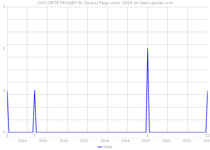 OXICORTE PASAJES SL (Spain) Page visits 2024 