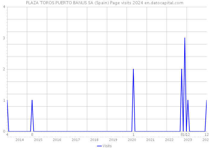 PLAZA TOROS PUERTO BANUS SA (Spain) Page visits 2024 