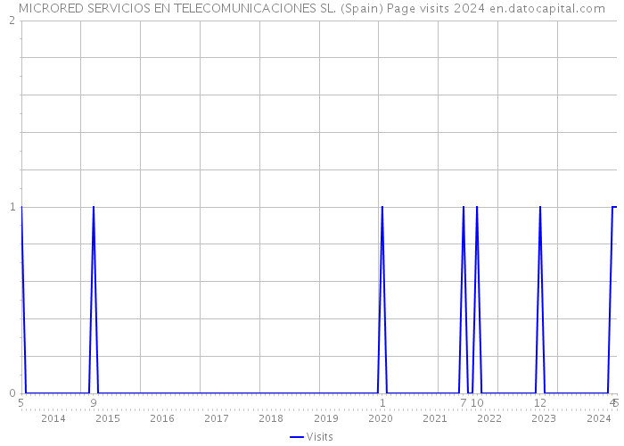 MICRORED SERVICIOS EN TELECOMUNICACIONES SL. (Spain) Page visits 2024 