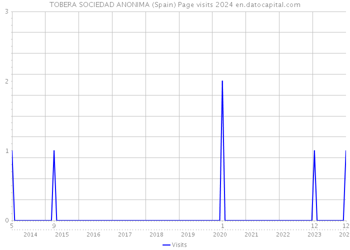 TOBERA SOCIEDAD ANONIMA (Spain) Page visits 2024 