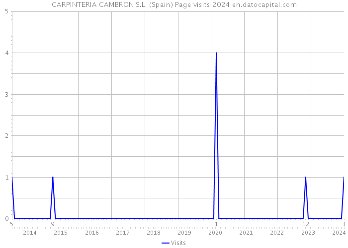 CARPINTERIA CAMBRON S.L. (Spain) Page visits 2024 
