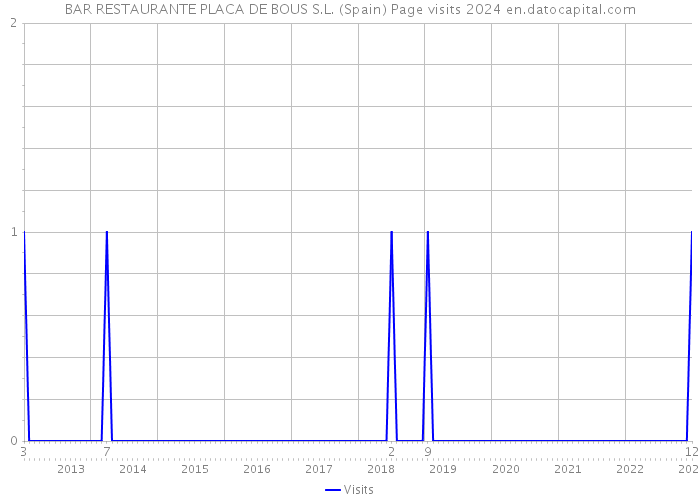 BAR RESTAURANTE PLACA DE BOUS S.L. (Spain) Page visits 2024 
