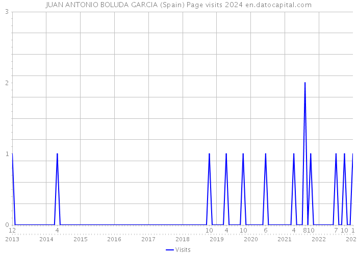 JUAN ANTONIO BOLUDA GARCIA (Spain) Page visits 2024 