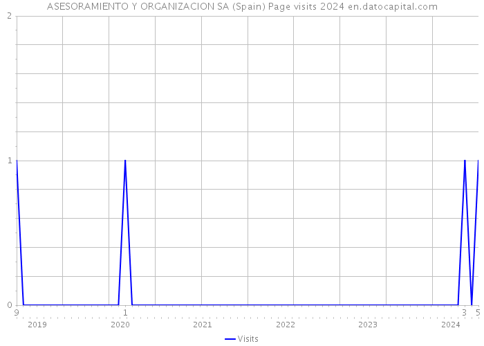 ASESORAMIENTO Y ORGANIZACION SA (Spain) Page visits 2024 