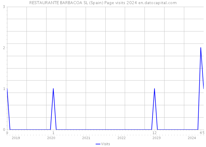 RESTAURANTE BARBACOA SL (Spain) Page visits 2024 
