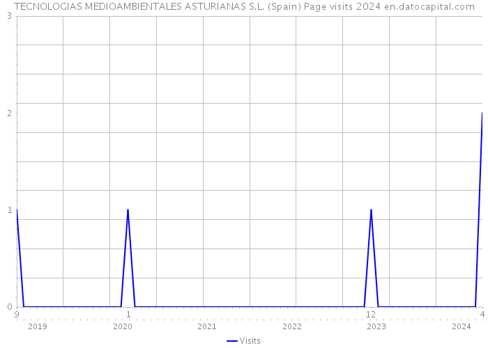 TECNOLOGIAS MEDIOAMBIENTALES ASTURIANAS S.L. (Spain) Page visits 2024 