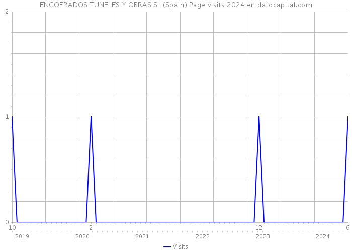 ENCOFRADOS TUNELES Y OBRAS SL (Spain) Page visits 2024 