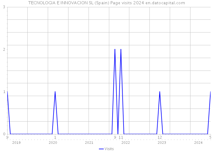 TECNOLOGIA E INNOVACION SL (Spain) Page visits 2024 
