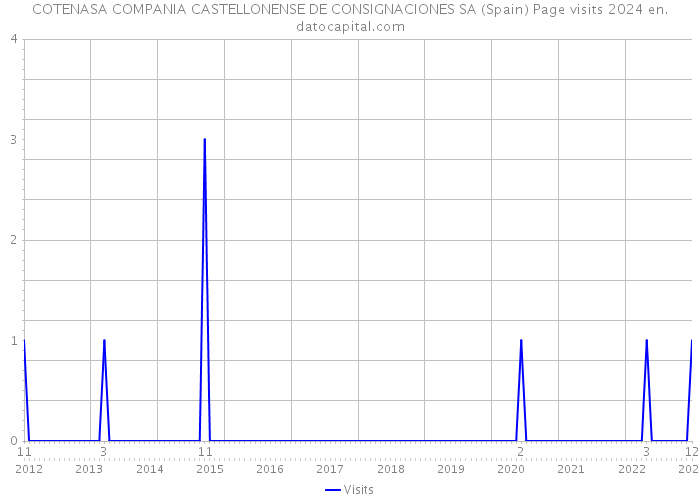 COTENASA COMPANIA CASTELLONENSE DE CONSIGNACIONES SA (Spain) Page visits 2024 