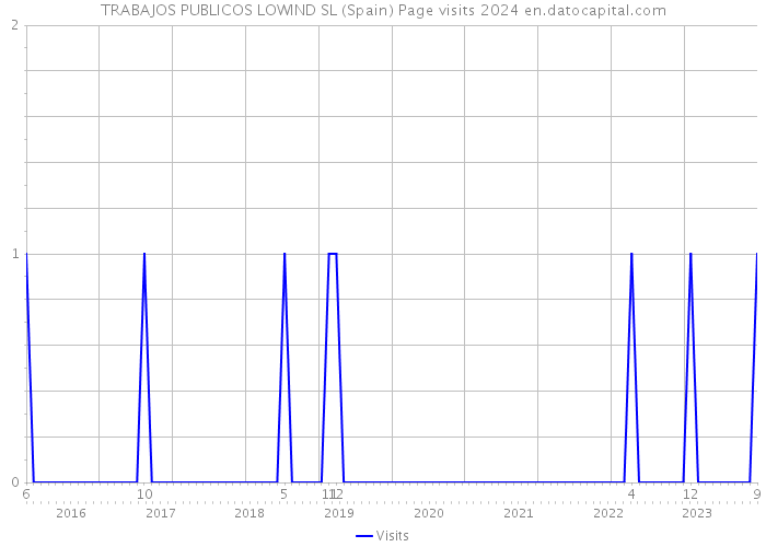TRABAJOS PUBLICOS LOWIND SL (Spain) Page visits 2024 