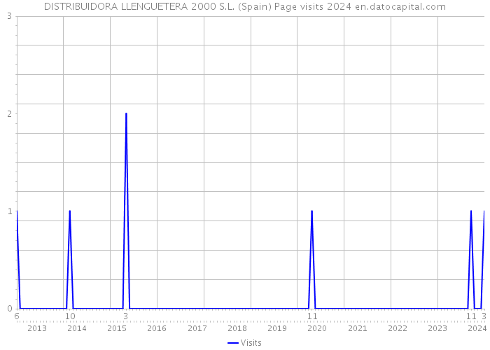 DISTRIBUIDORA LLENGUETERA 2000 S.L. (Spain) Page visits 2024 