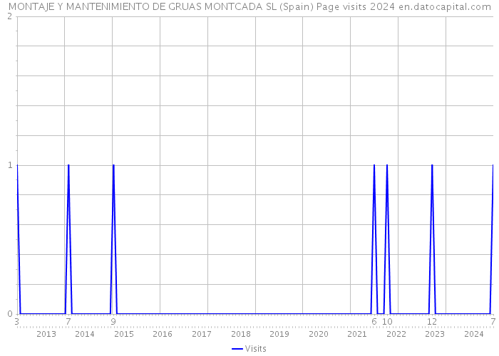 MONTAJE Y MANTENIMIENTO DE GRUAS MONTCADA SL (Spain) Page visits 2024 