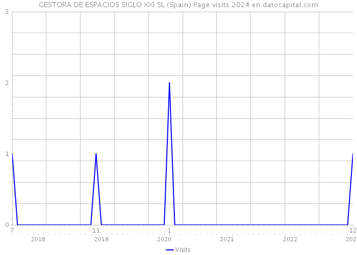 GESTORA DE ESPACIOS SIGLO XXI SL (Spain) Page visits 2024 
