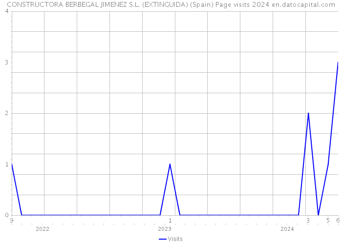 CONSTRUCTORA BERBEGAL JIMENEZ S.L. (EXTINGUIDA) (Spain) Page visits 2024 