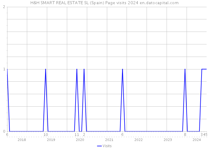 H&H SMART REAL ESTATE SL (Spain) Page visits 2024 