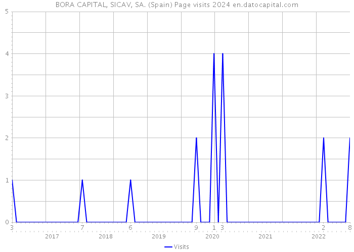 BORA CAPITAL, SICAV, SA. (Spain) Page visits 2024 