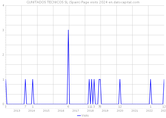 GUNITADOS TECNICOS SL (Spain) Page visits 2024 