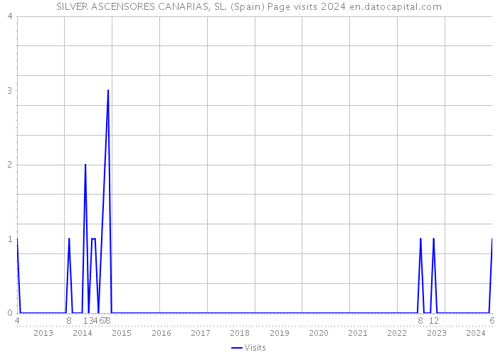 SILVER ASCENSORES CANARIAS, SL. (Spain) Page visits 2024 