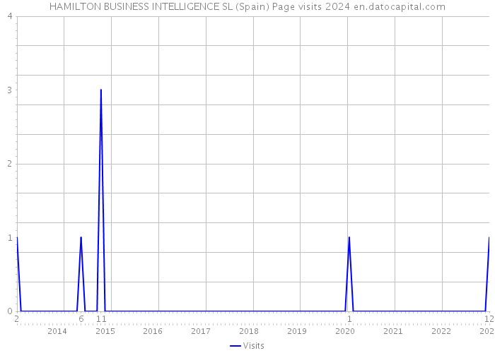 HAMILTON BUSINESS INTELLIGENCE SL (Spain) Page visits 2024 