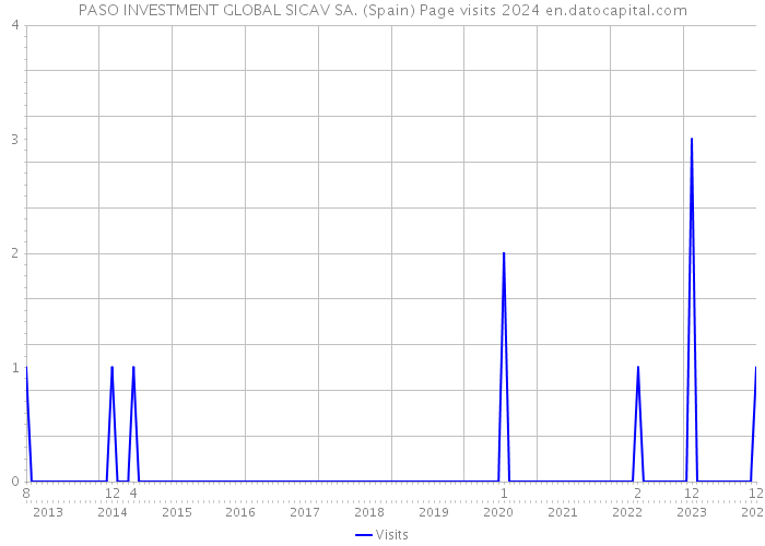 PASO INVESTMENT GLOBAL SICAV SA. (Spain) Page visits 2024 