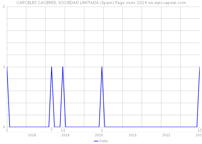 CARCELES CACERES, SOCIEDAD LIMITADA (Spain) Page visits 2024 