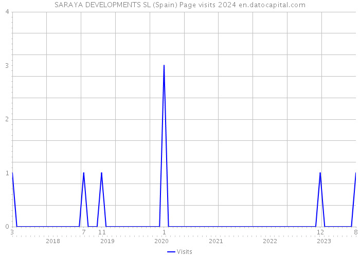 SARAYA DEVELOPMENTS SL (Spain) Page visits 2024 