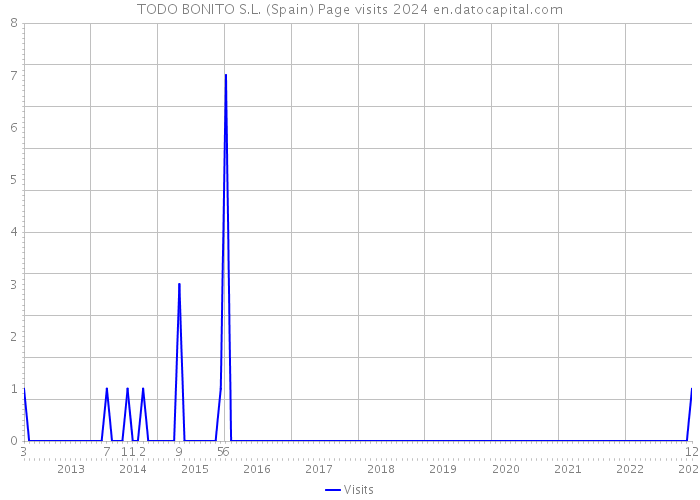 TODO BONITO S.L. (Spain) Page visits 2024 