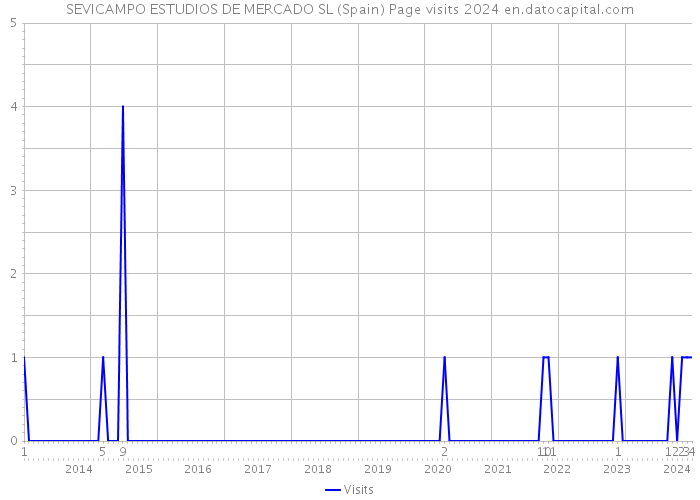 SEVICAMPO ESTUDIOS DE MERCADO SL (Spain) Page visits 2024 