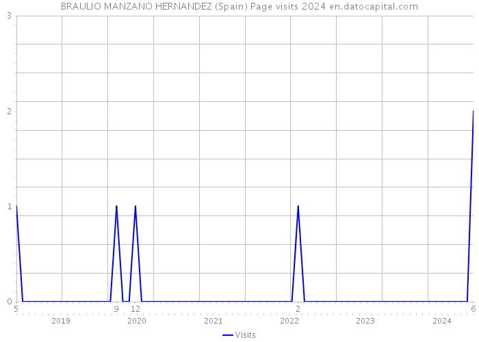 BRAULIO MANZANO HERNANDEZ (Spain) Page visits 2024 