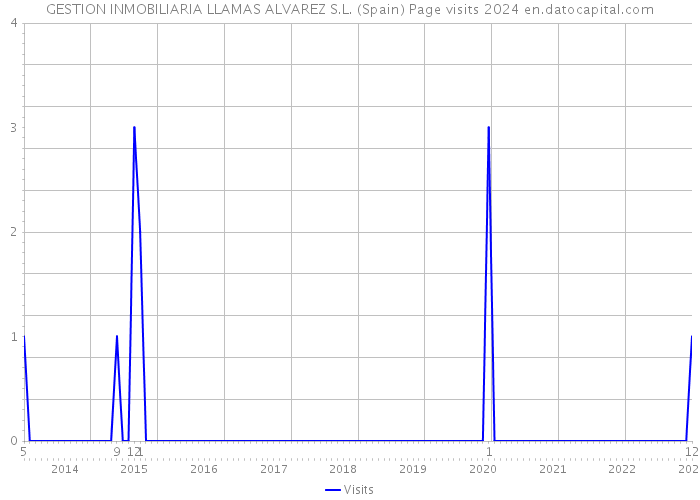 GESTION INMOBILIARIA LLAMAS ALVAREZ S.L. (Spain) Page visits 2024 