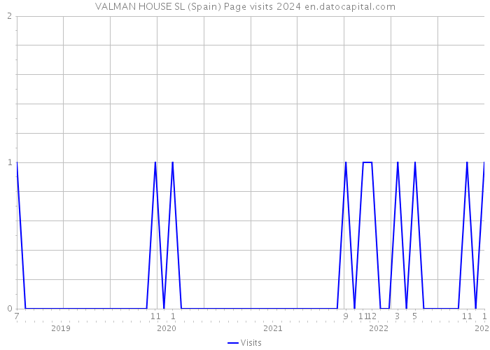 VALMAN HOUSE SL (Spain) Page visits 2024 