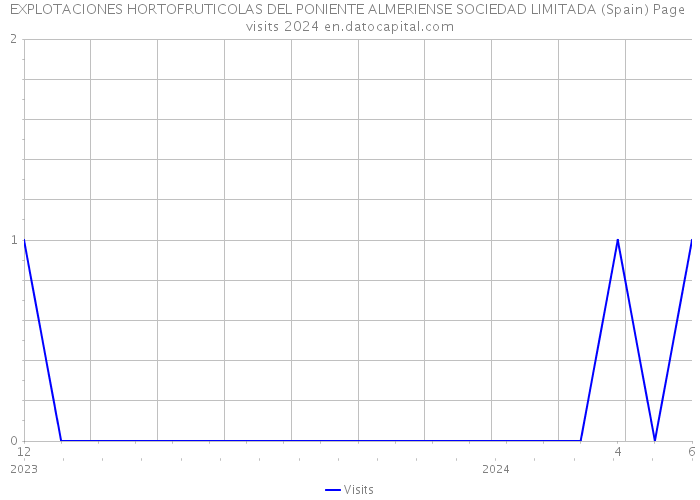 EXPLOTACIONES HORTOFRUTICOLAS DEL PONIENTE ALMERIENSE SOCIEDAD LIMITADA (Spain) Page visits 2024 